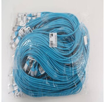 Omega OMEGA CABLE USB 3 EN 1 MICRO USB TYPE C LIGHTNING 2A POLY 1.3M BLEU 44275