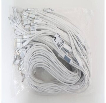 Omega OMEGA CABLE USB 3 EN 1 MICRO USB TYPE C LIGHTNING 2A POLY 1.3M BLANC 44277