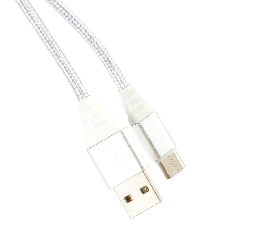 OMEGA FABRIC BRAIDED TYPE-C TO USB 2A 118 COPPER 1M GREY [44267]