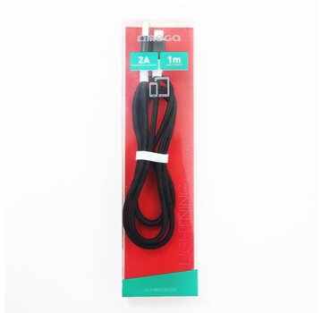 Omega OMEGA CABLE TRESSE LIGHTNING USB 1.5M ROUGE