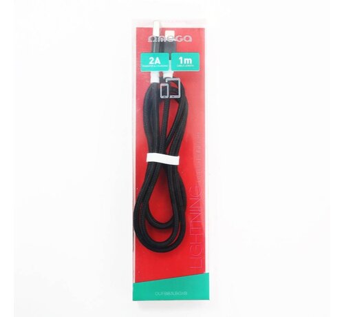 Omega OMEGA CABLE TRESSE LIGHTNING USB 1.5M ROUGE