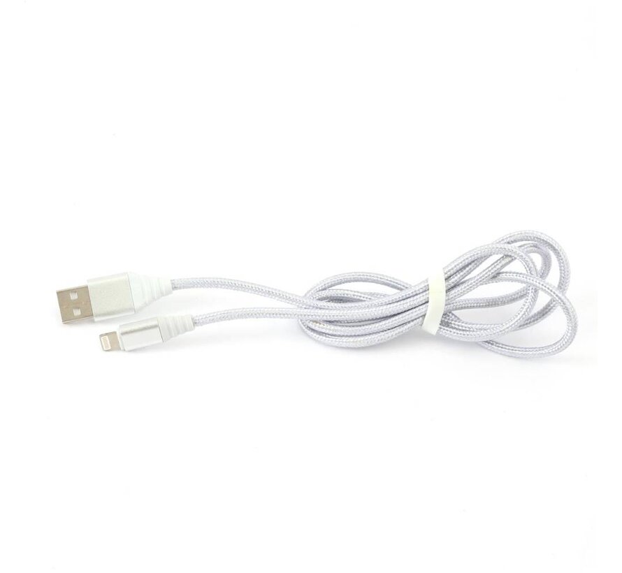OMEGA USB LIGHTNING BRAIDED CABLE 1,5M RED