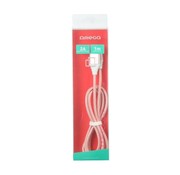 Omega OMEGA FABRIC BRAIDED MICRO USB TO USB 2A 118 COPPER 1M ROSE GOLD [44260]