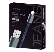 Omega OMEGA CABLE JEANS TYPE C USB 2A 118 CUIVRE 1M BLEU 44204