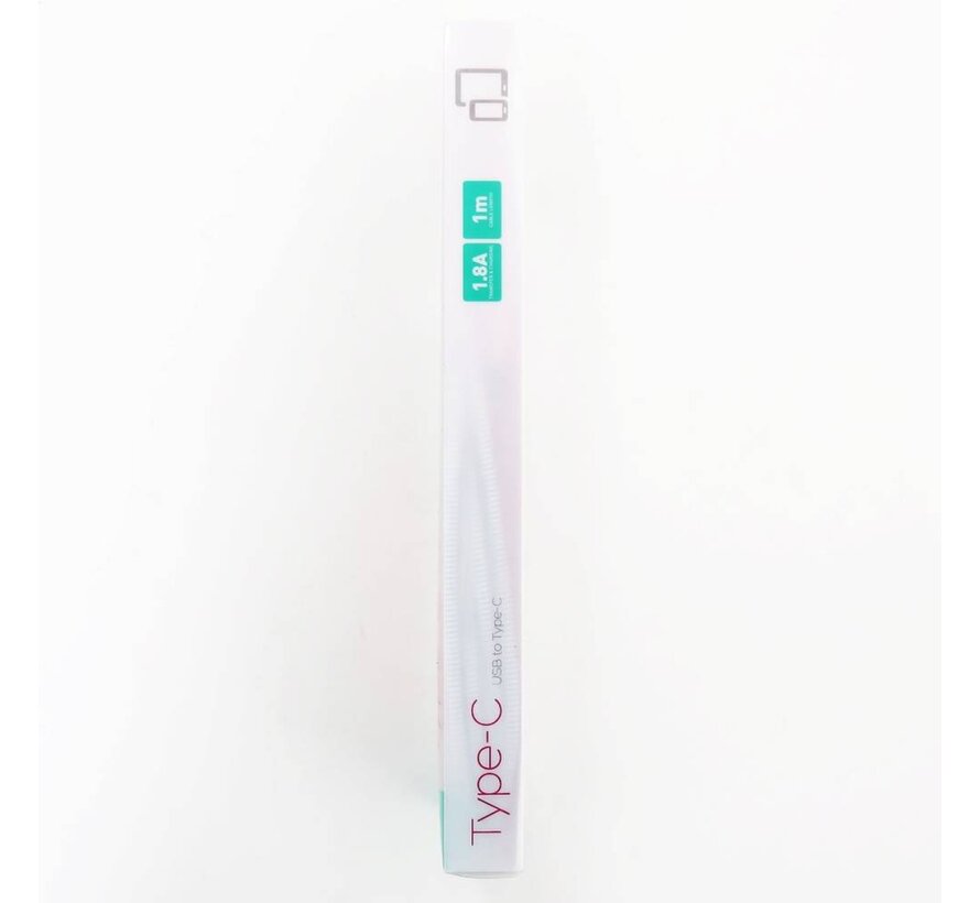 OMEGA METAL TYPE-C TO USB 1.8A 1M SILVER [44214]