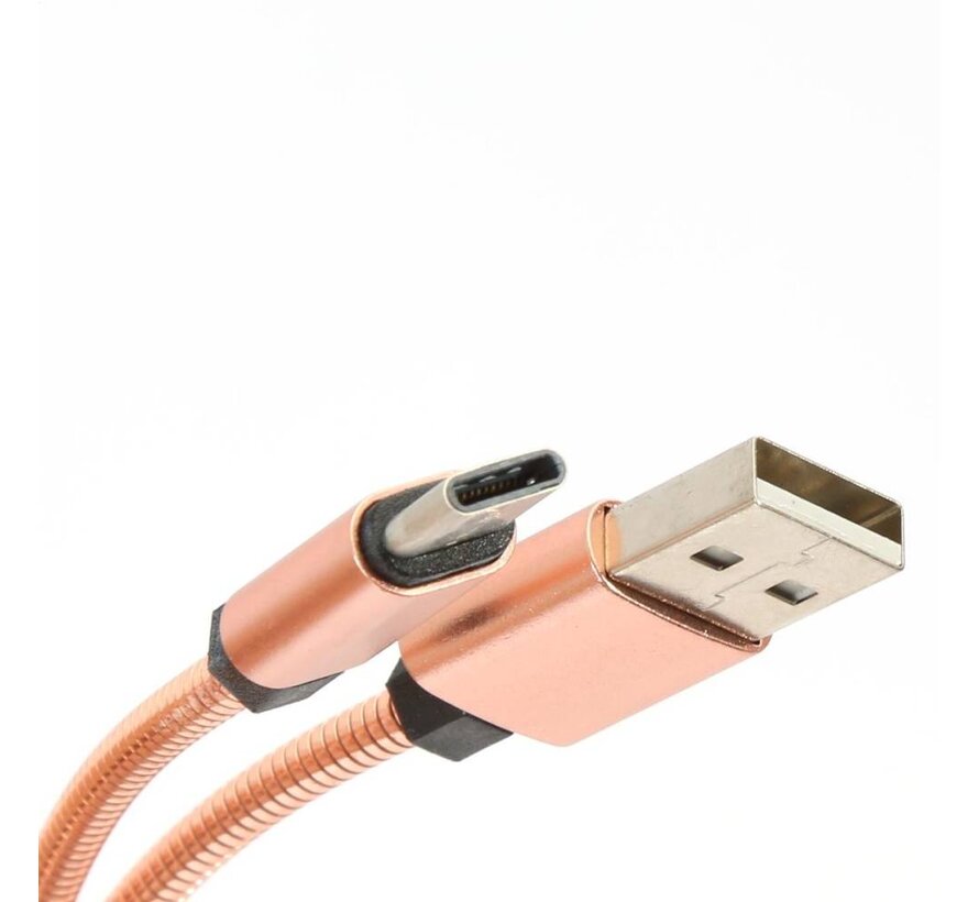OMEGA METAL TYPE-C TO USB 1.8A 1M ROSE GOLD [44215]