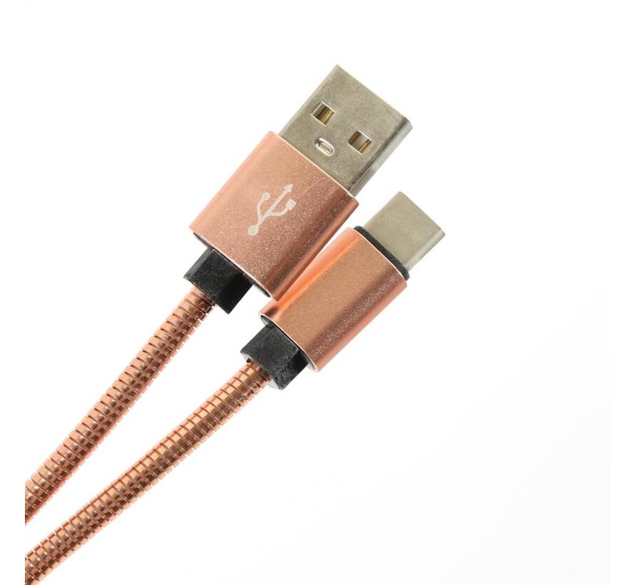 OMEGA CABLE METAL TYPE C USB 1.8A 1M ROSE GOLD 44215
