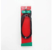 Omega OMEGA METAL LIGHTNING TO USB 1.8A 1M BLACK [44212]