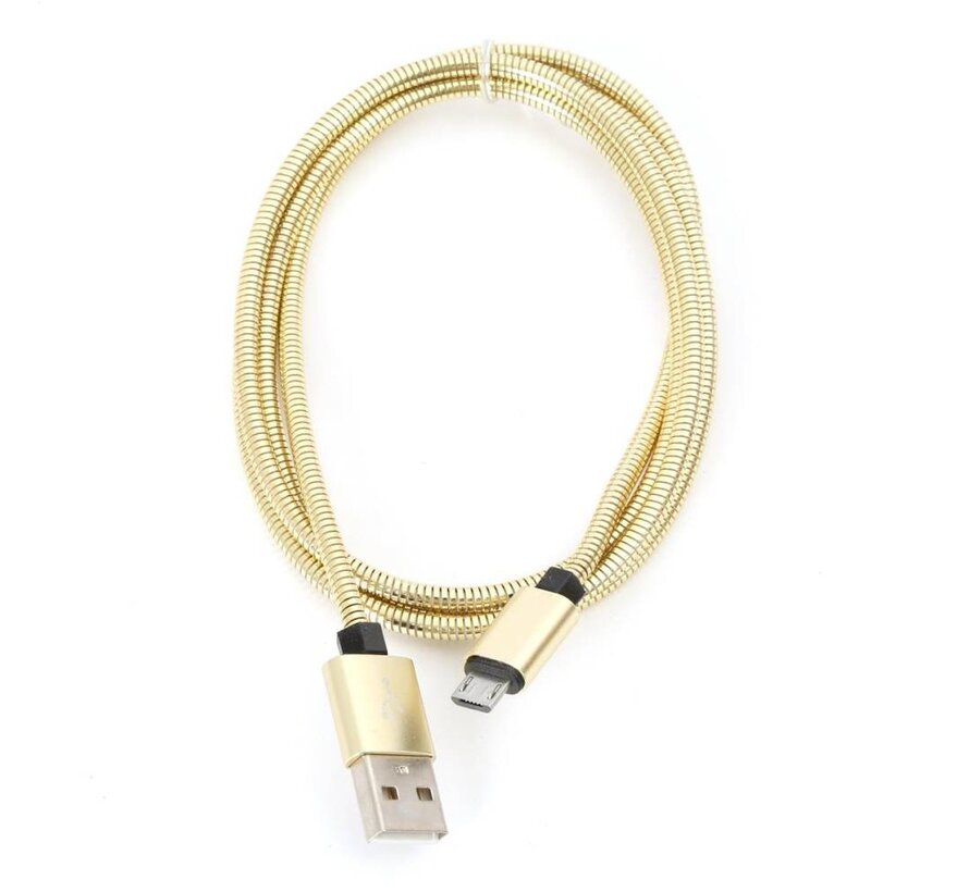 OMEGA METAL MICRO USB TO USB 1.8A 1M GOLD [44209]