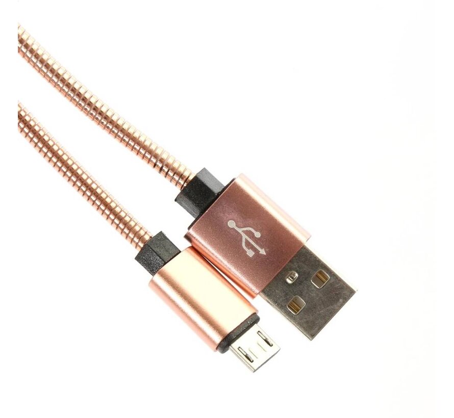 OMEGA CABLE METAL MICRO USB 1.8 1M RSE GOLD 44207