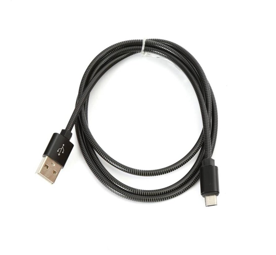 OMEGA METAL MICRO USB TO USB 1.8A 1M BLACK [44208]