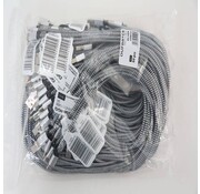 Omega OMEGA FABRIC BRAIDED TYPE-C TO USB 2A POLY 1M SILVER [44199]