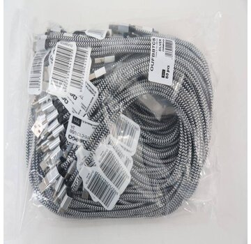 Omega OMEGA FABRIC BRAIDED TYPE-C TO USB 2A POLY 1M SILVER [44199]
