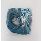 OMEGA FABRIC BRAIDED MICRO USB TO USB 2A POLY 1M BLUE [44190]