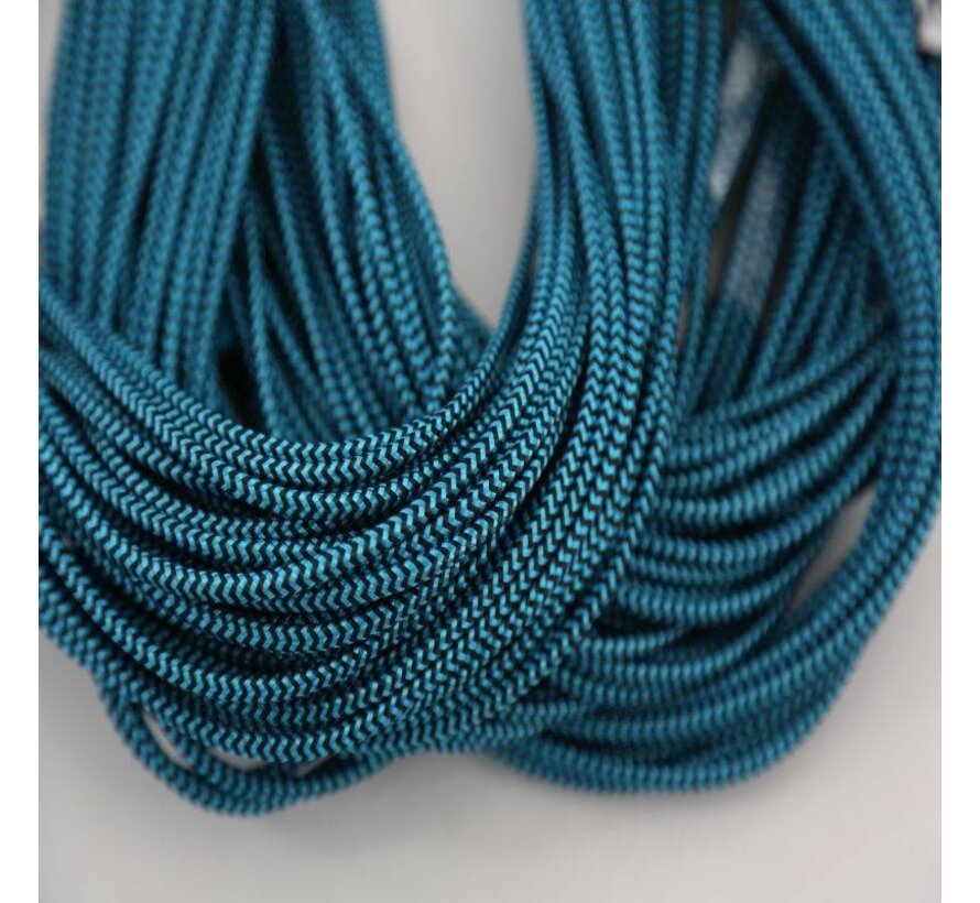 OMEGA FABRIC BRAIDED MICRO USB TO USB 2A POLY 1M BLUE [44190]