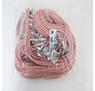 OMEGA FABRIC BRAIDED LIGHTNING TO USB 1,5A 118 COPPER POLY 2M ROSE GOLD [44182]