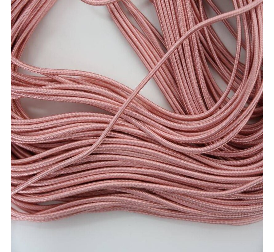 OMEGA FABRIC BRAIDED LIGHTNING TO USB 1,5A 118 COPPER POLY 2M ROSE GOLD [44182]