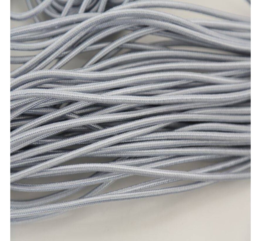 OMEGA FABRIC BRAIDED LIGHTNING TO USB 1,5A 118 COPPER POLY 2M SILVER [44180]