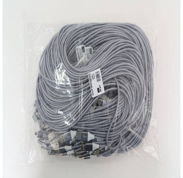 Omega OMEGA FABRIC BRAIDED MICRO USB 1,5A 118 COPPER POLY 2M GREY [44178]