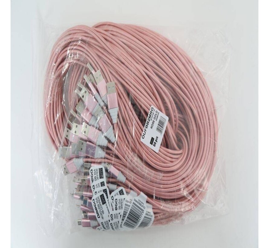OMEGA CABLE MICRO USB 1.5A 118 COPPER PLY 2M ROSE GOLD 44177