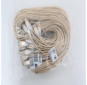 Omega OMEGA FABRIC BRAIDED MICRO USB 1,5A 118 COPPER POLY 2M GOLD [44176]