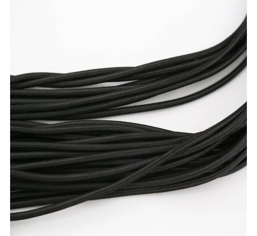 OMEGA FABRIC BRAIDED MICRO USB 1,5A 118 COPPER POLY 2M BLACK [44179]