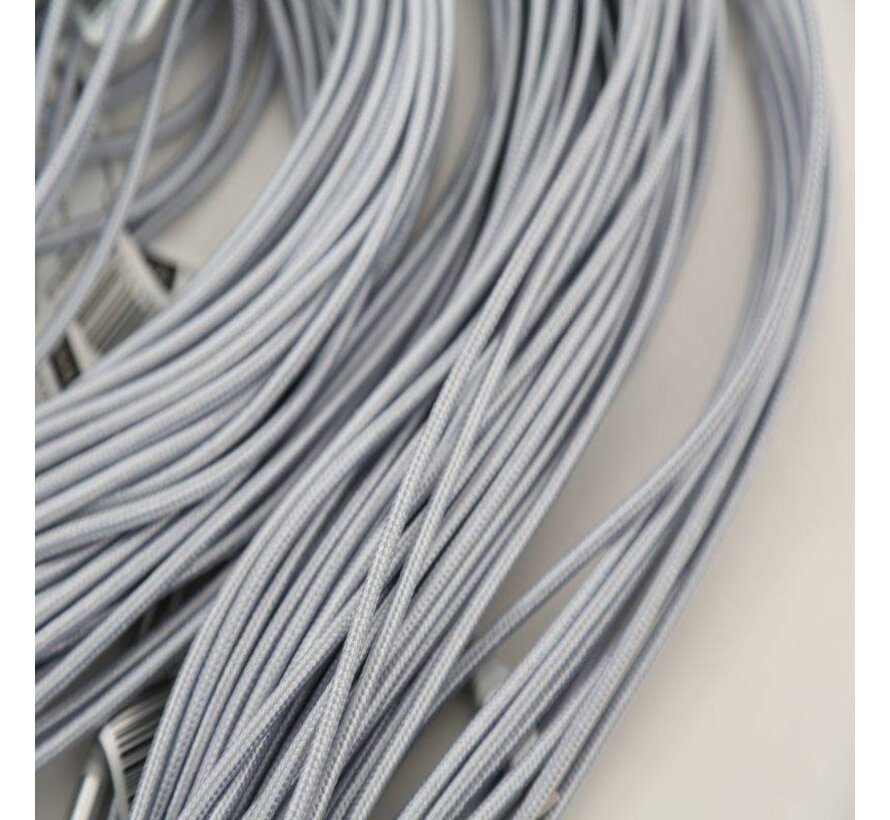 OMEGA CABLE TRESSE LIGHTNING USB 2A TAIWAN CHIP POLY 1M ARGENT 44172