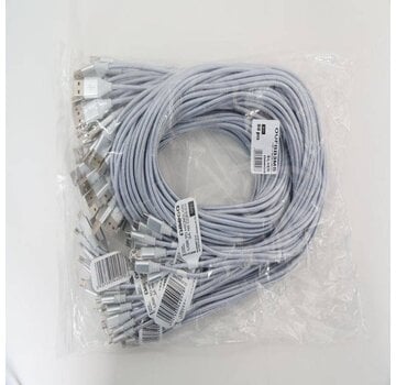 Omega OMEGA CABLE MICRO USB 2A 118 CUIVRE POLY 1M ARGENT 44057