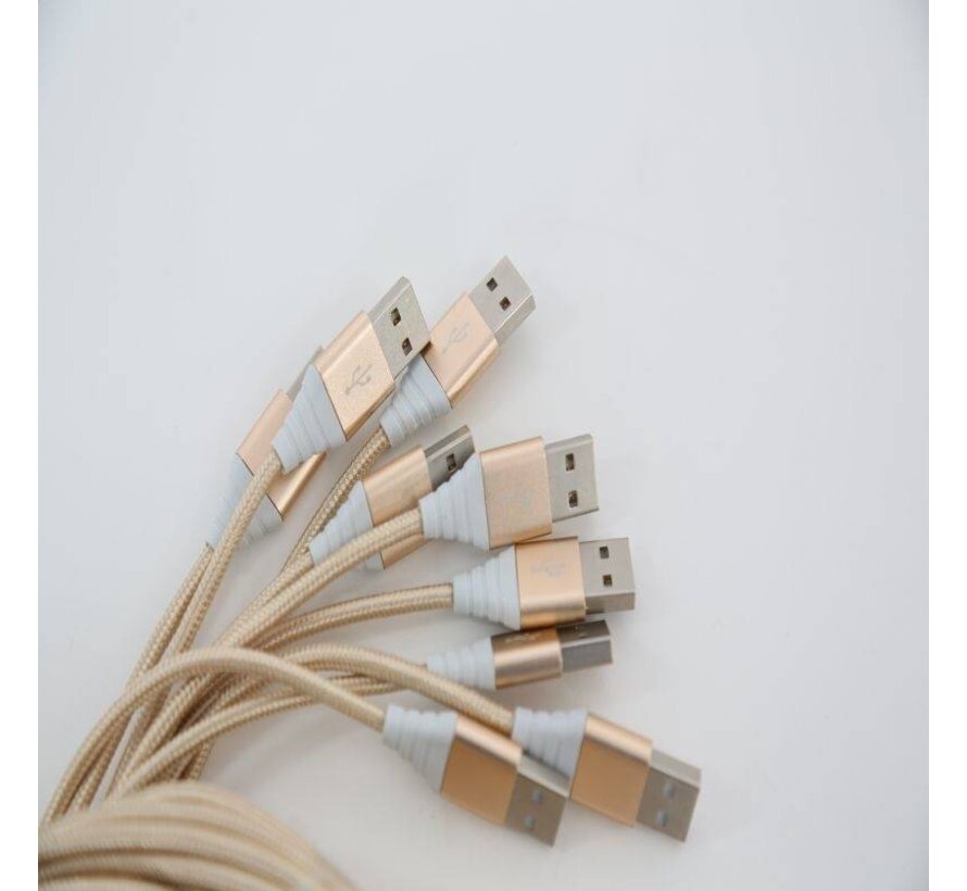 OMEGA USB LIGHTNING BRAIDED CABLE 1,5M RED