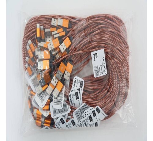 Omega OMEGA CABLE LIGHTNING USB 2A POLY 1M ORANGE 44040