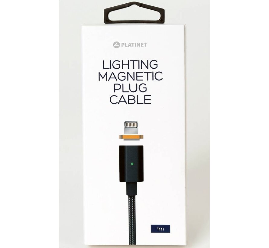 PLATINET LIGHTNING USB TO USB CABLE WITH MAGNETIC PLUG 1,2M SILVER [43470]