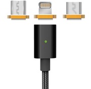 Platinet CABLE MICRO USB - USB PLATINET AVEC 2 EMBOUTS MAGNETIQUES 1,2M GRIS [43470]