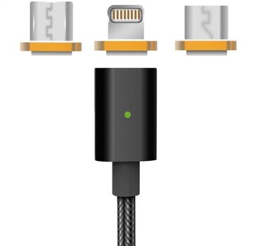 Platinet PLATINET MICRO USB TO USB CABLE WITH MAGNETIC PLUG 1,2M BLACK [43470]