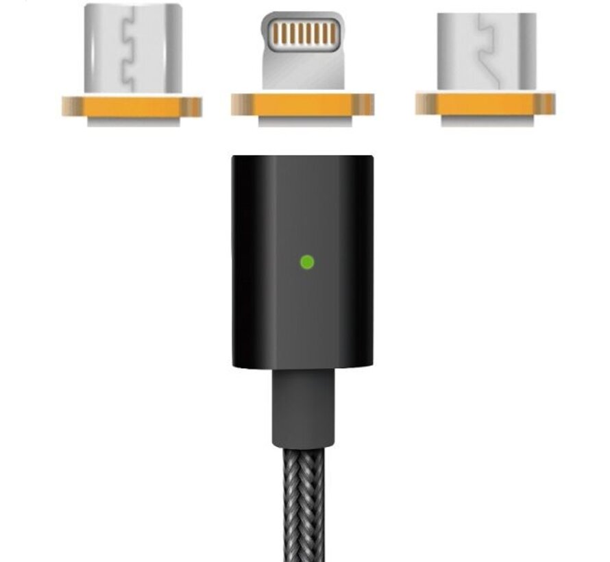 PLATINET MICRO USB TO USB CABLE WITH MAGNETIC PLUG 1,2M BLACK [43470]