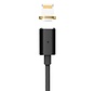 CABLE LIGHTNING (POUR IPHONE) USB PLATINET AVEC 2 EMBOUTS MAGNETIQUES 1,2M NOIR [43608]
