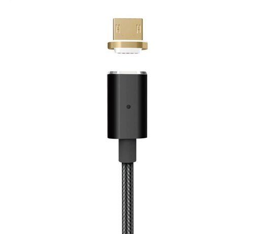 Platinet CABLE MICRO USB - USB PLATINET AVEC 2 EMBOUTS MAGNETIQUES 1,2M NOIR [43607]