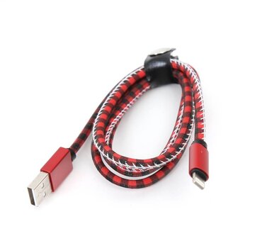 Platinet PLATINET CABLE USB LIGHTNING CUIR 1M ROUGE 43592