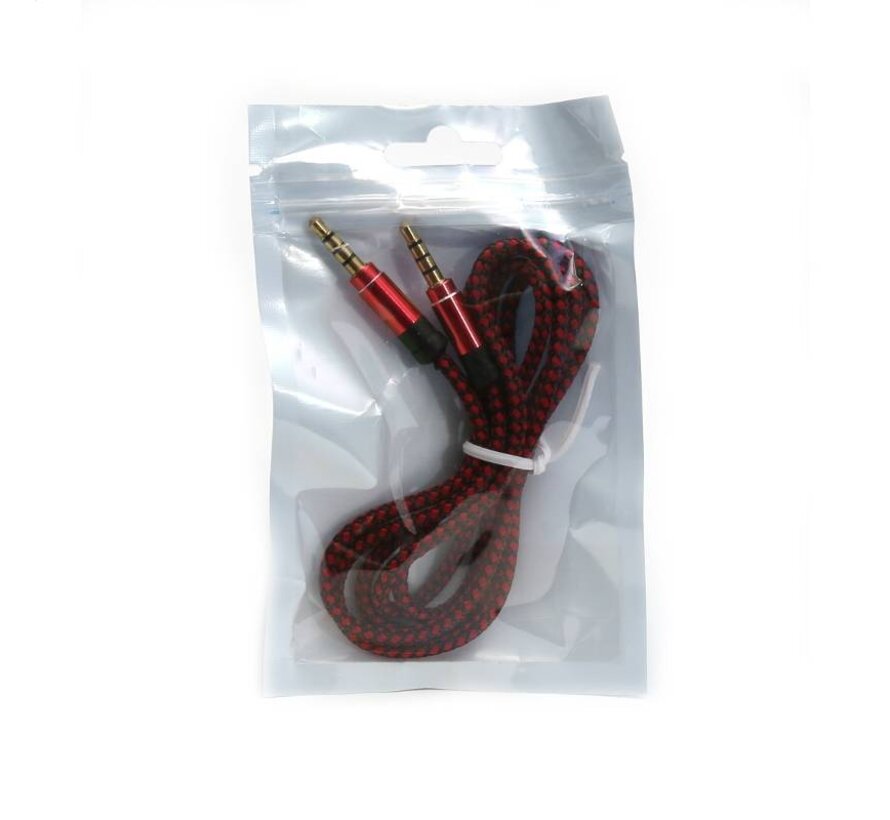 JACK OMEGA CABLE AUDIO 3,5MM a JACK 3,5 MM ROUGE