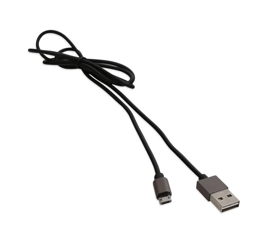 CABLE MICRO USB VERS USB CABLE PLATINET PRISE DOUBLE FACE 1M BLACK [43466]