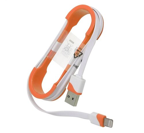 Omega OMEGA USB LIGHTNING FLAT CABLE 1M ORANGE
