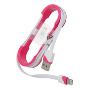 Omega OMEGA USB LIGHTNING FLAT CABLE 1M RED