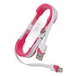 OMEGA USB LIGHTNING FLAT CABLE 1M RED