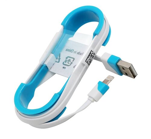 Omega CABLE PLAT USB 2.0 OMEGA microUSB pour smartphones, tablettes 1,5M - bleu