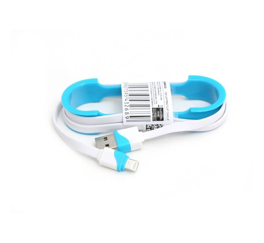 CABLE PLAT USB 2.0 OMEGA microUSB pour smartphones, tablettes 1,5M - bleu