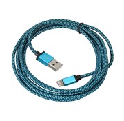 Platinet PLATINET USB LIGHTNING FABRIC BRAIDED CABLE 2M BLUE