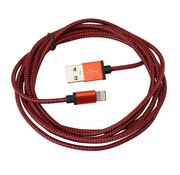 Platinet PLATINET USB LIGHTNING FABRIC BRAIDED CABLE 2M RED