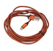 Platinet CABLE TRESSE USB LIGHTNING - 2M - ORANGE