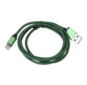 Platinet PLATINET USB LIGHTNING FABRIC BRAIDED CABLE 1M GREEN