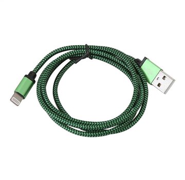 Platinet PLATINET USB LIGHTNING FABRIC BRAIDED CABLE 1M GREEN