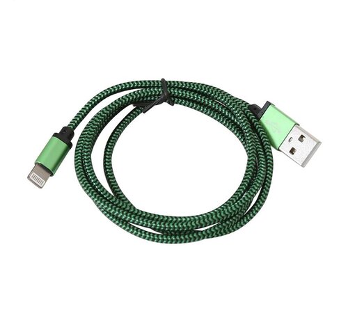 Platinet PLATINET USB LIGHTNING FABRIC BRAIDED CABLE 1M GREEN